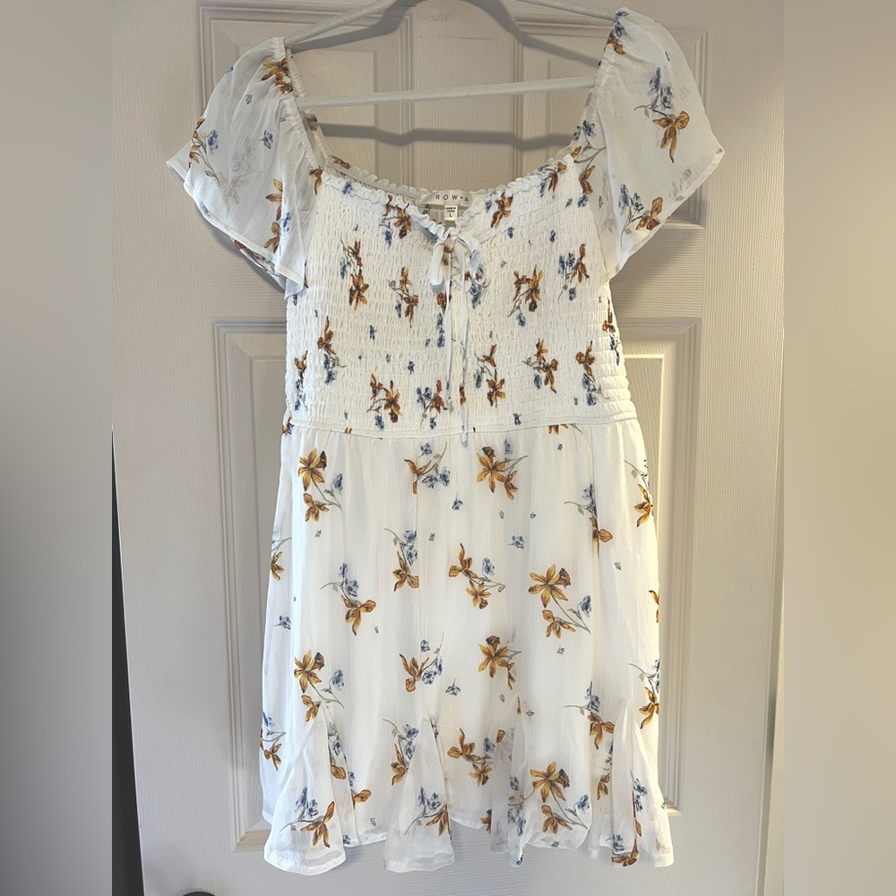 ROW A - Floral Smocked Mini Dress